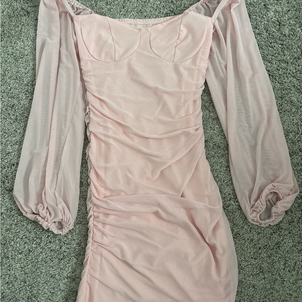 Elegant Pink Off-Shoulder Dress